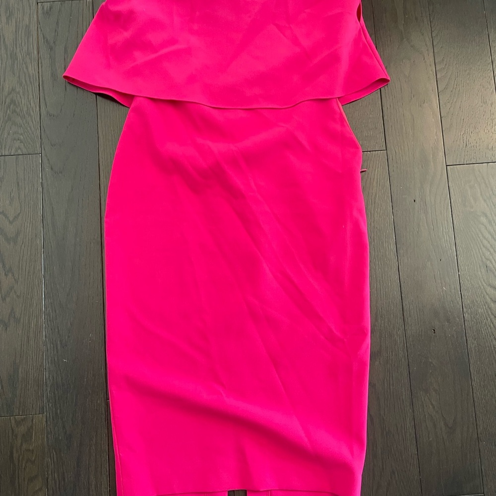Likely hot pink dress. Size 8